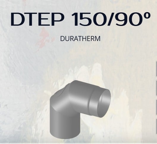 Коляно за димоотвод с ревизионен отвор Duratherm DTEP, Ф150, 90°