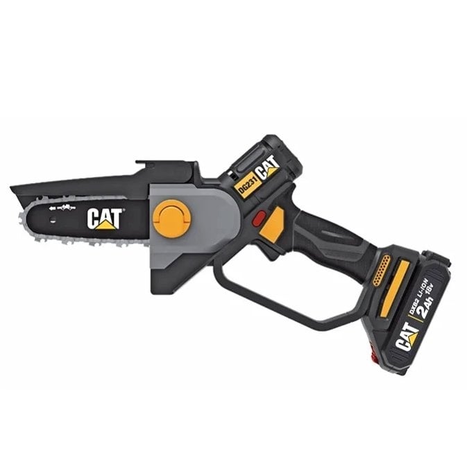 Акумулаторен мини верижен трион CAT DG231 18V с батерия и зарядно