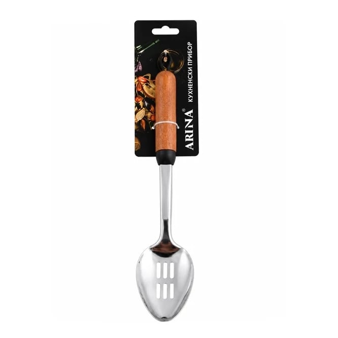Оребрена лъжица Amberwood Inox 31см