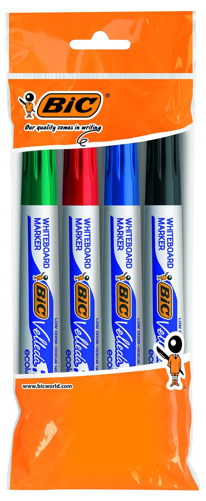 Маркери за бяла дъска BIC Velleda цветни 4 броя