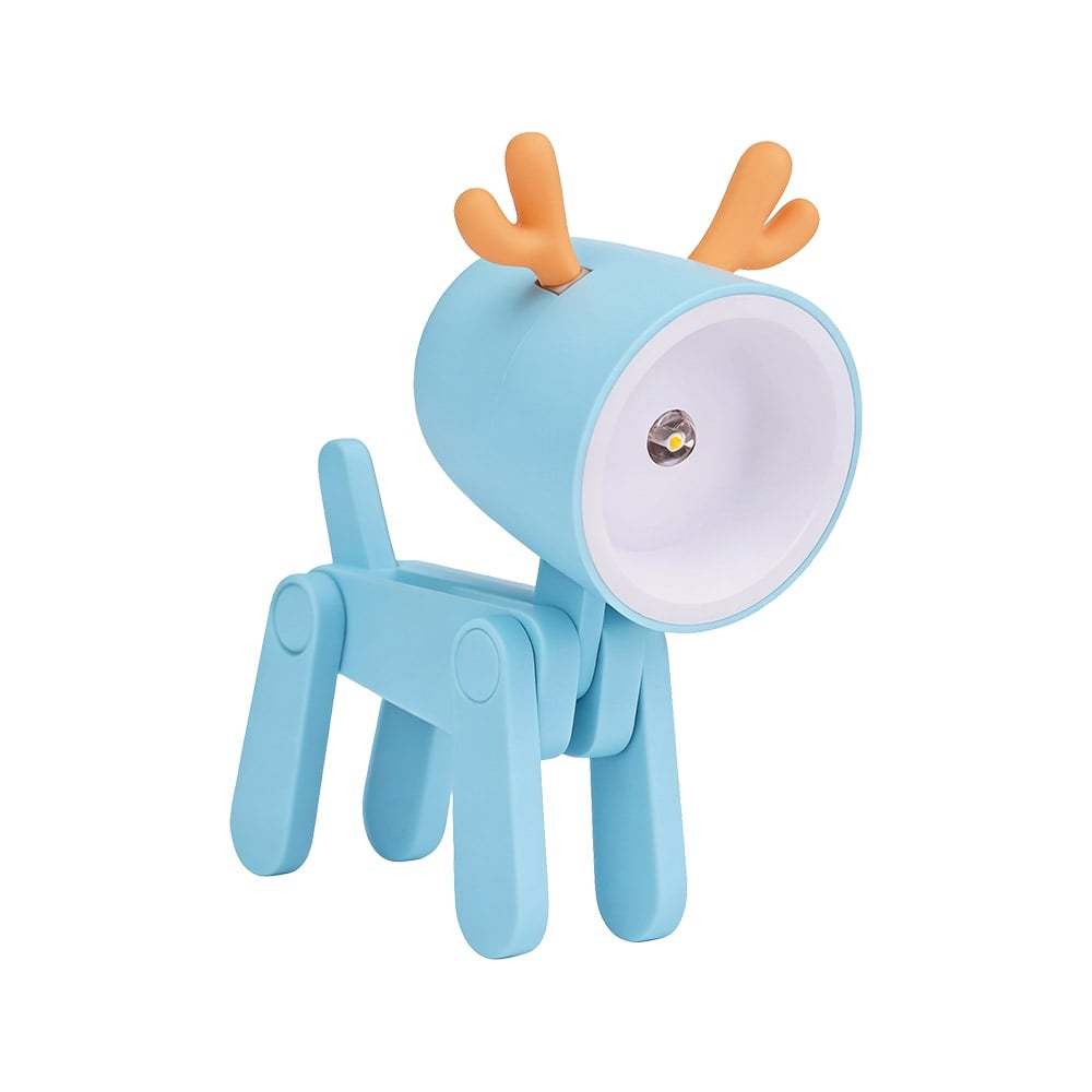 Мини LED нощна лампа на батерии Vito Deer 0,5W 3000K синя