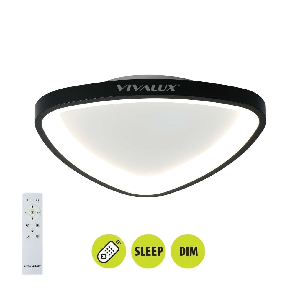 LED плафон Vivalux Andromeda 72W 3000K-4000K-6000K черен с дистанционно