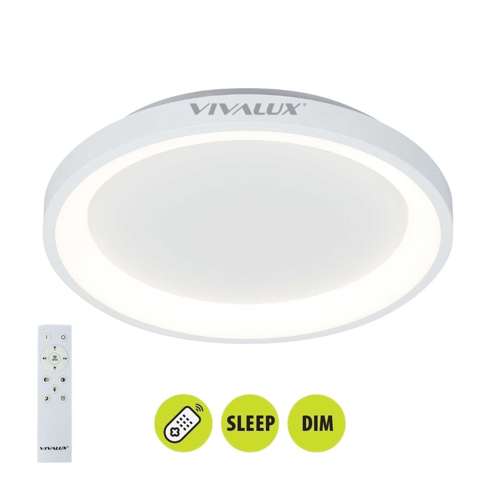 LED плафон Vivalux Alexa-C 60W 3000K-4000K-6000K бял с дистанционно