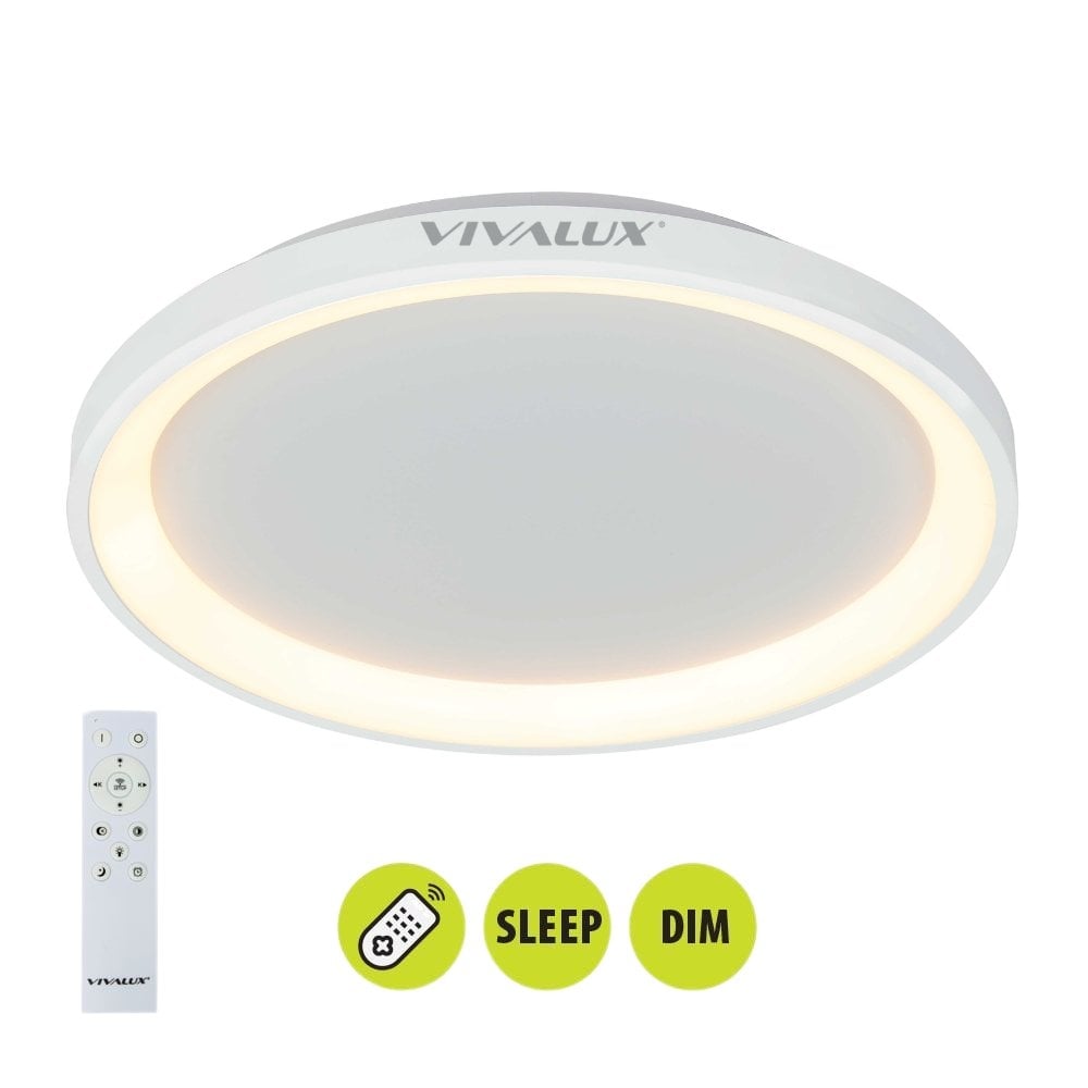 LED плафон Vivalux Alexa-C 80W 3000K-4000K-6000K бял с дистанционно