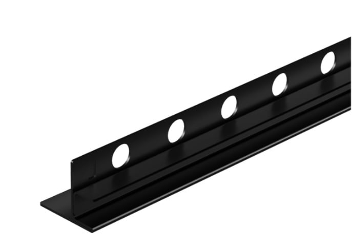 Лайсна за стъклена преграда Balneo Black ляво - 120 cm