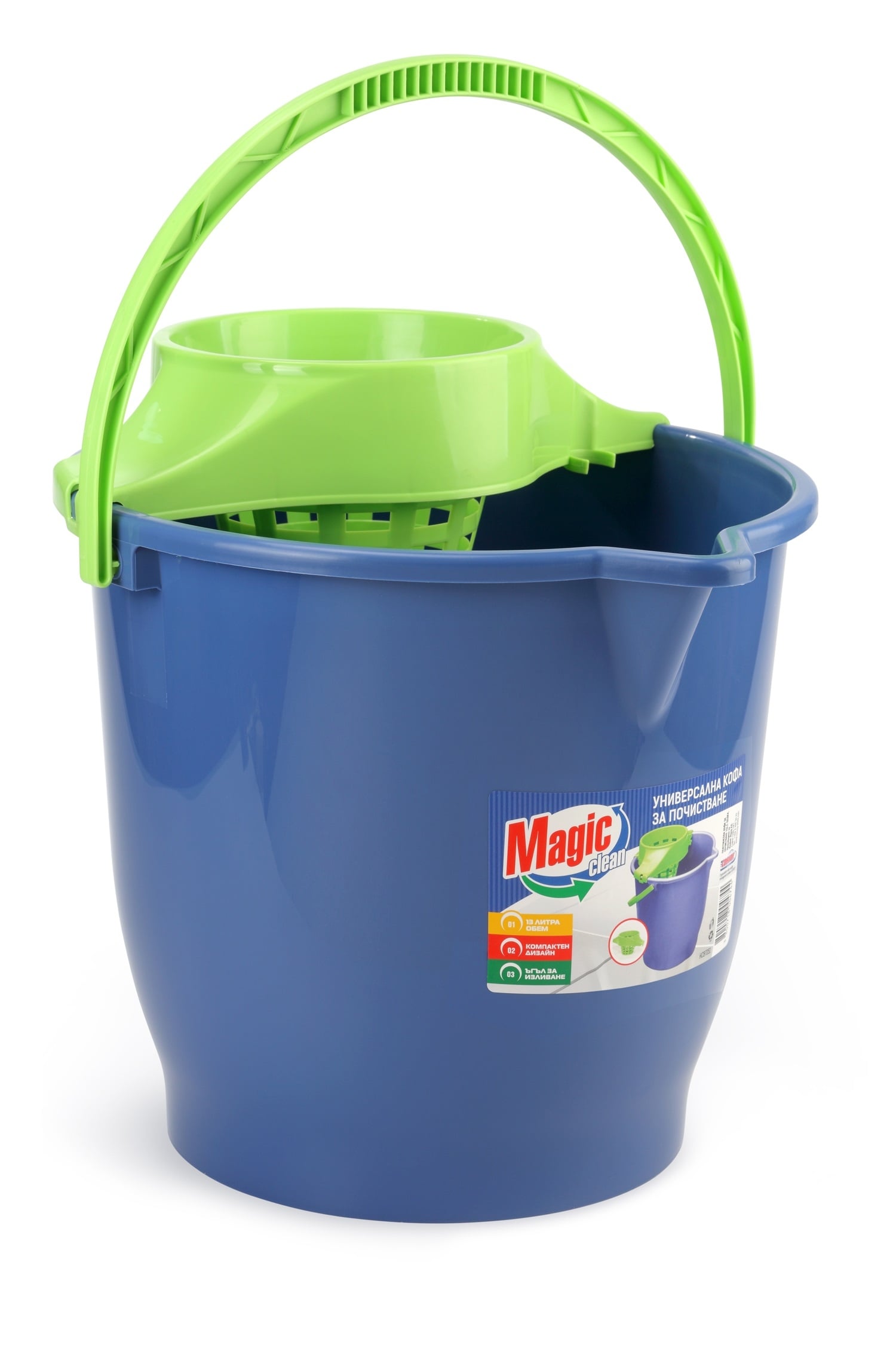 Кофа с цедка Magic 13л синя