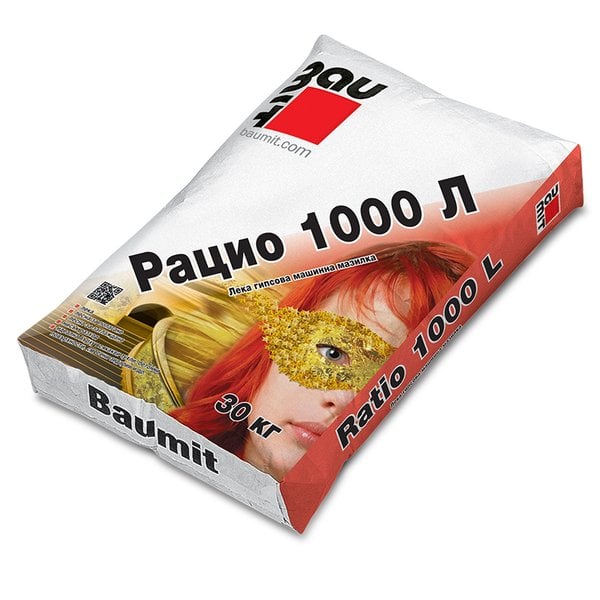Гипсова лека мазилка за машинно нанасяне Баумит Рацио 1000L / 30кг