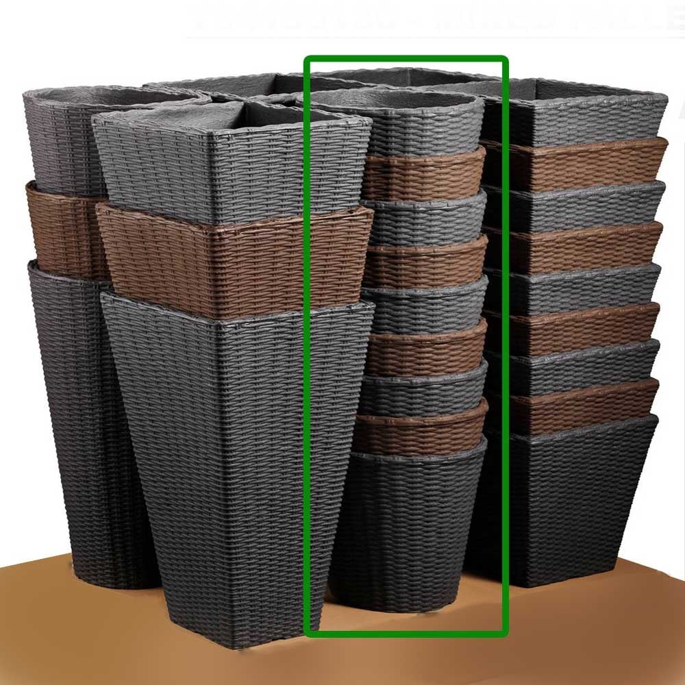 Кашпа PVC ратан 3330 / 35х40см