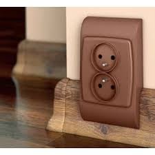 Розетка за електрически контакт или TV Salag кафява