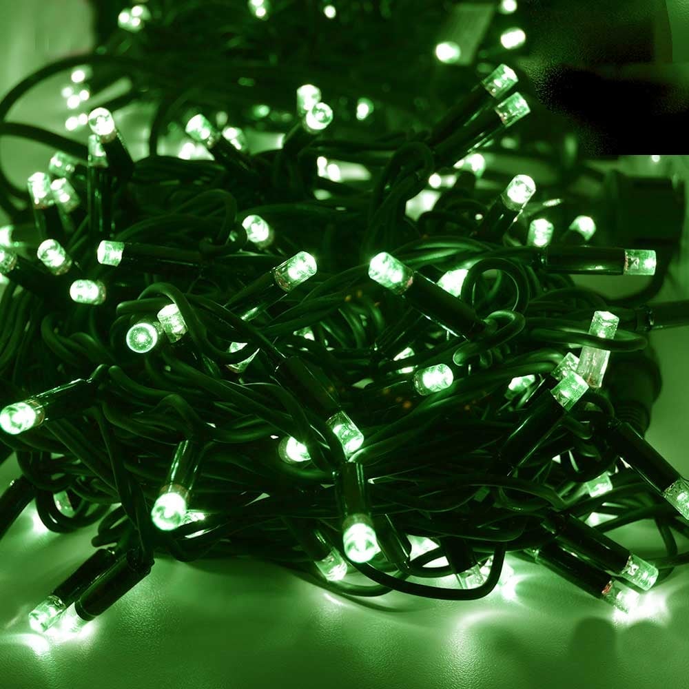Гирлянд 100 зелени LED лампички IP44 10м