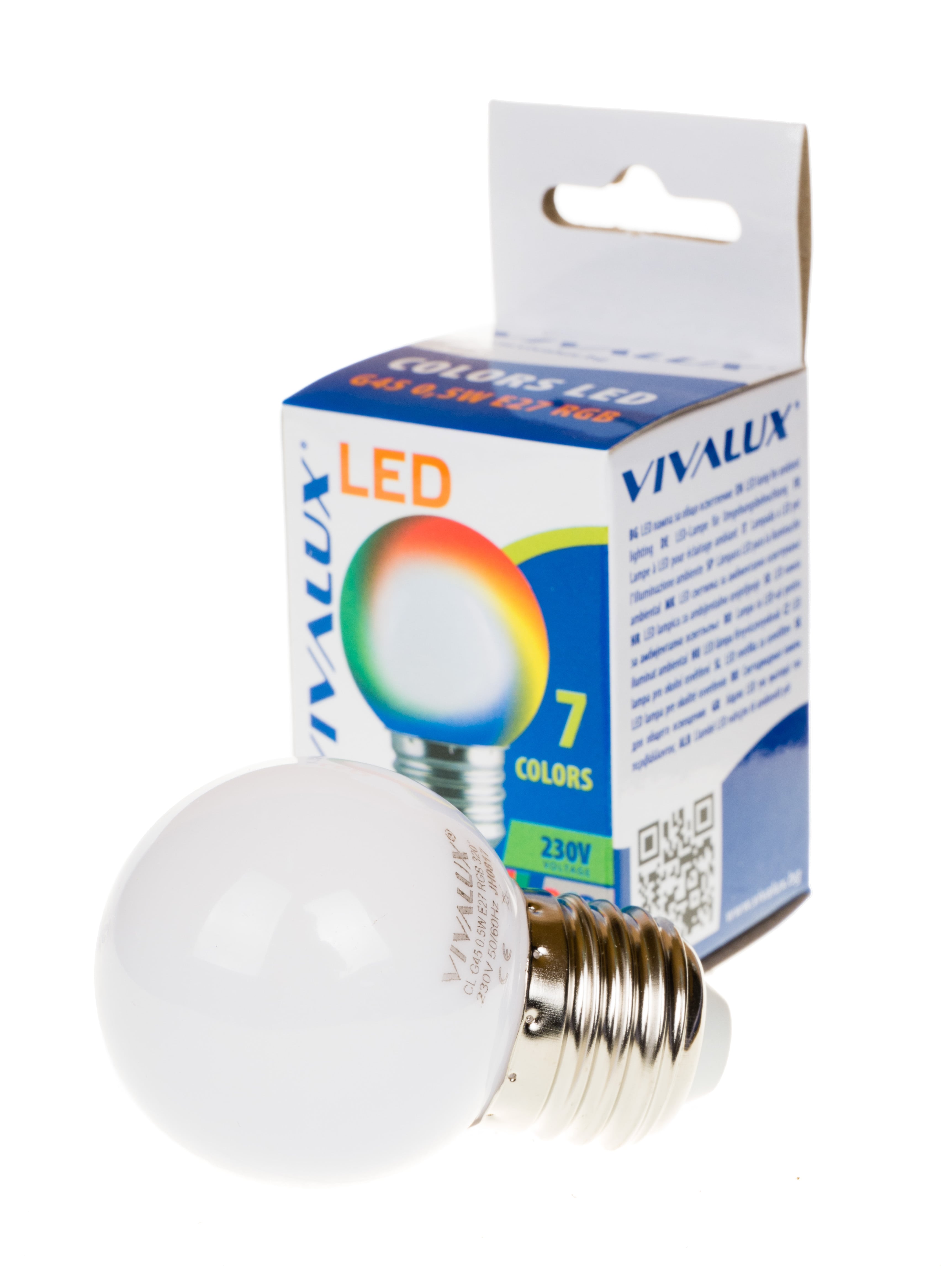 LED крушка Vivalux E27 0.5W RGB