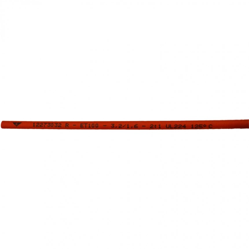 Термосвиваем шлаух Elematic ET100 12273032R червен ø3.2/1.6мм 1м