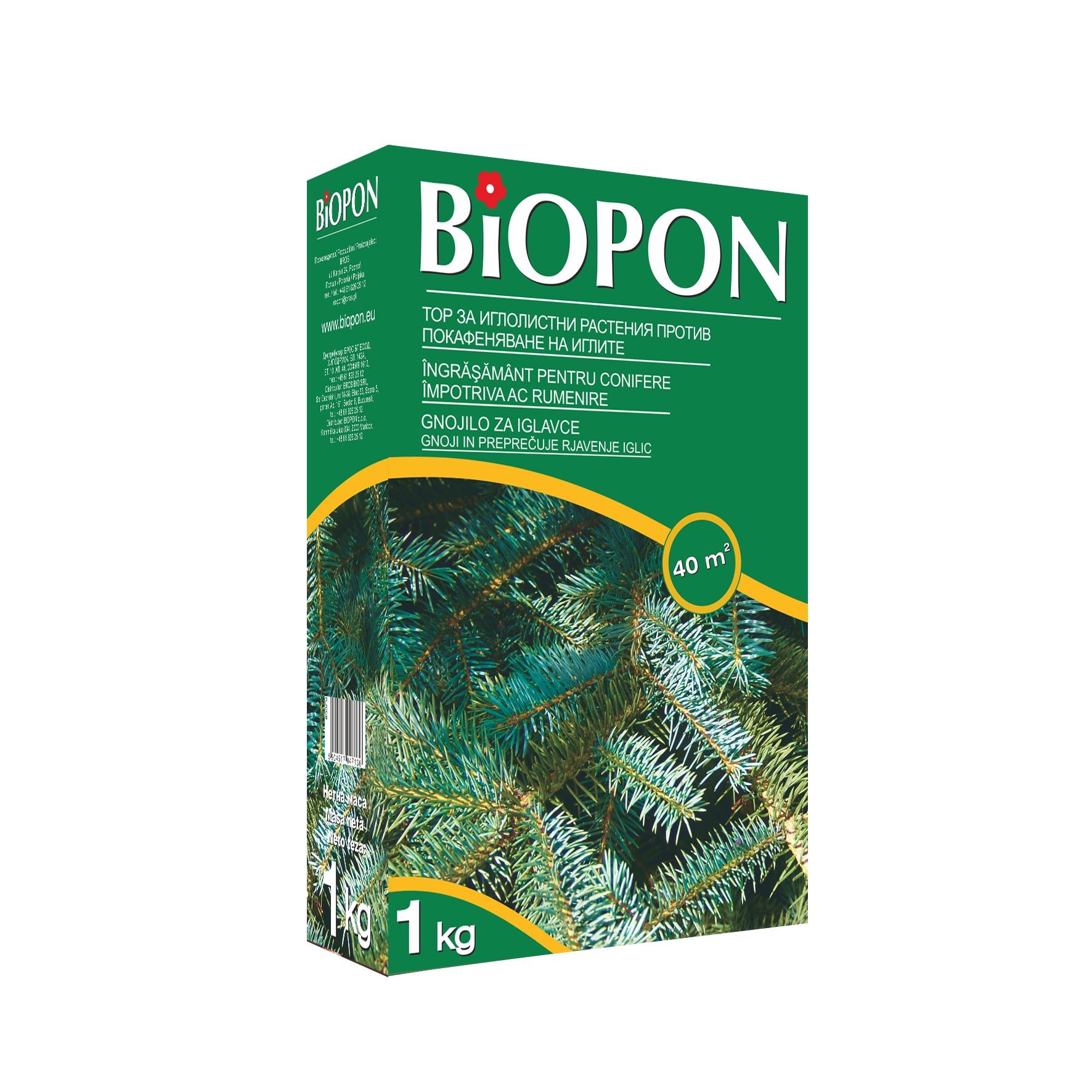 Гранулиран тор за иглолистни растения против покафеняване Biopon 1кг