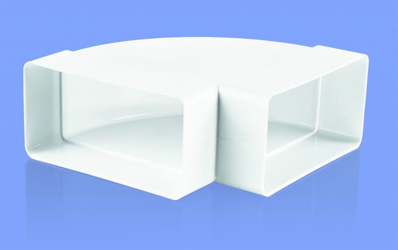 Хоризонтално коляно Vents 5251 / 55x110 мм