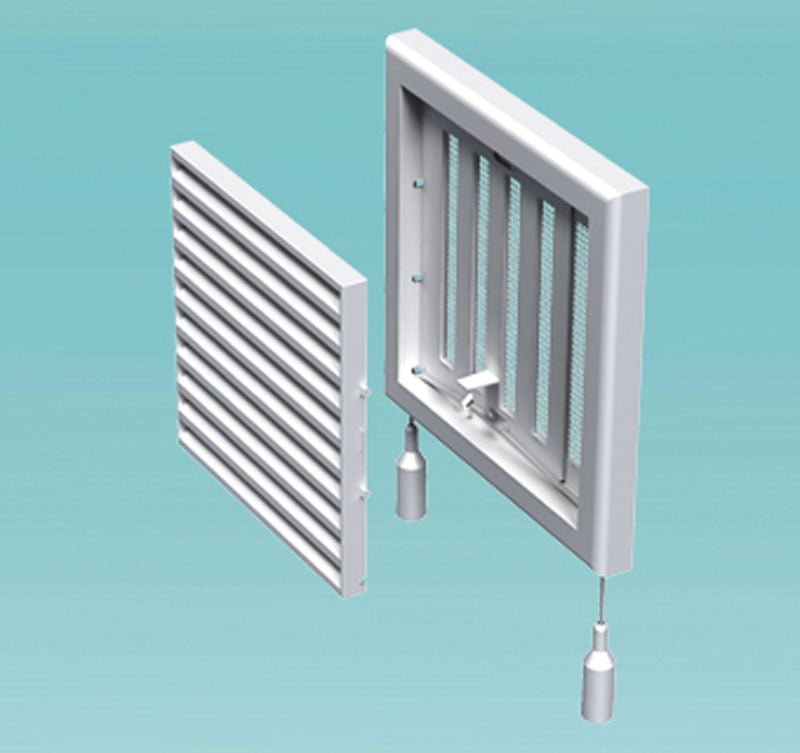 Решетка с въженце Vents MV 100RS 154x154мм