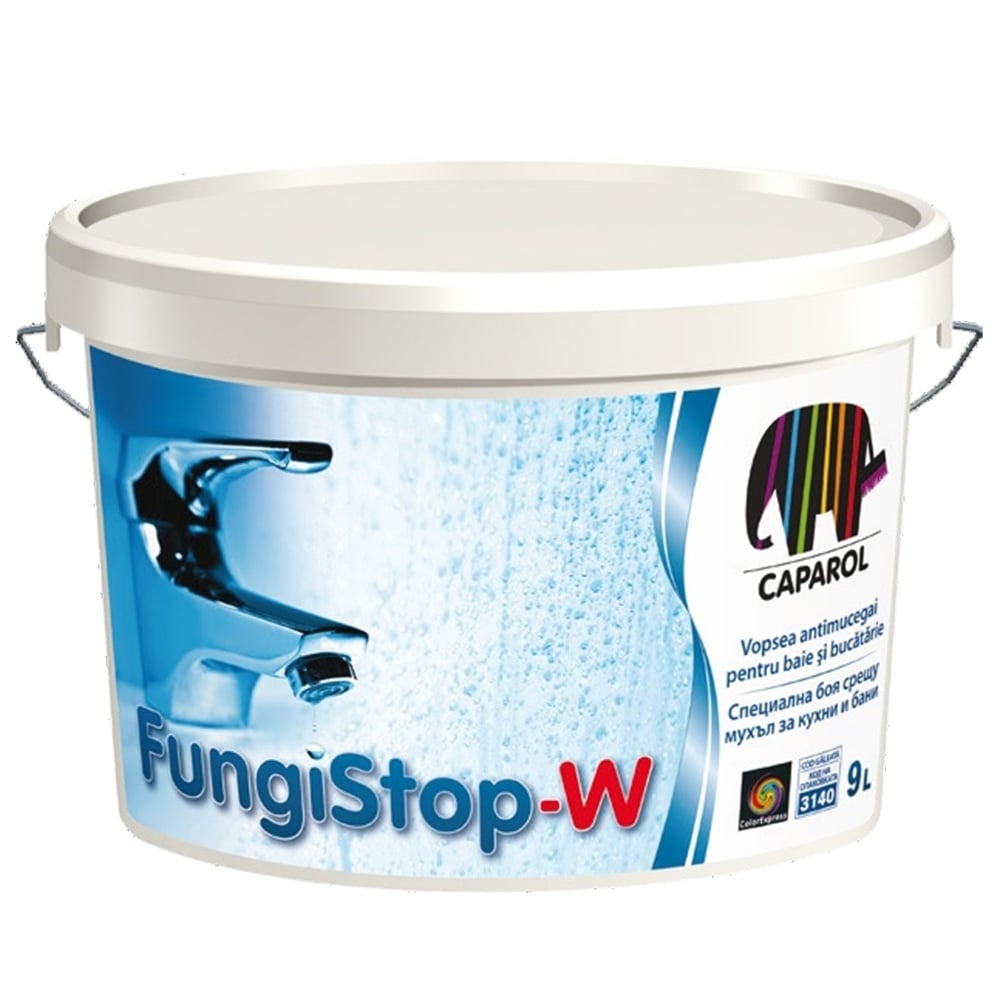 Латекс за влажни помещения FungiStop W  9.5л + Грунд 2,5л бял