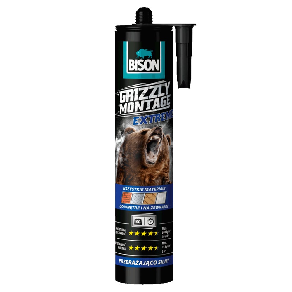 Монтажно лепило Bison Гризли Монтаж Екстрийм 435г картуш