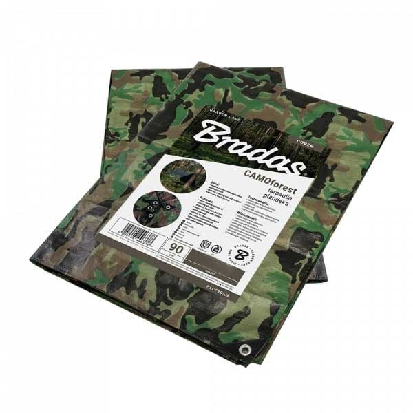 Подсилено камуфлажно платнище Bradas CAMOforest 90г/м2 / 1.5x5м 