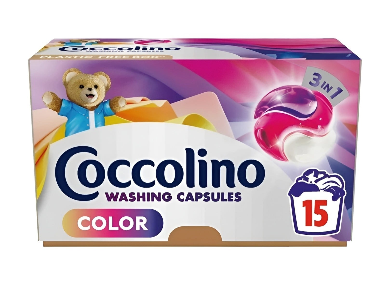 Капсули за пране Coccolino 3in1 Color 15 броя