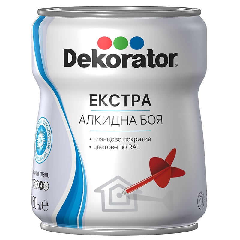 Екстра алкидна боя Декоратор RAL 1028 пъпешово жълта 650мл