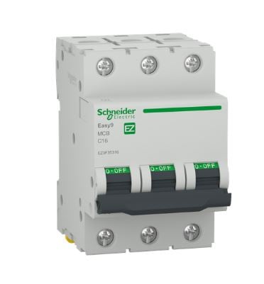 Прекъсвач Schneider Easy9 EZ9F35316 / 3P / 16A / крива С / 6kA