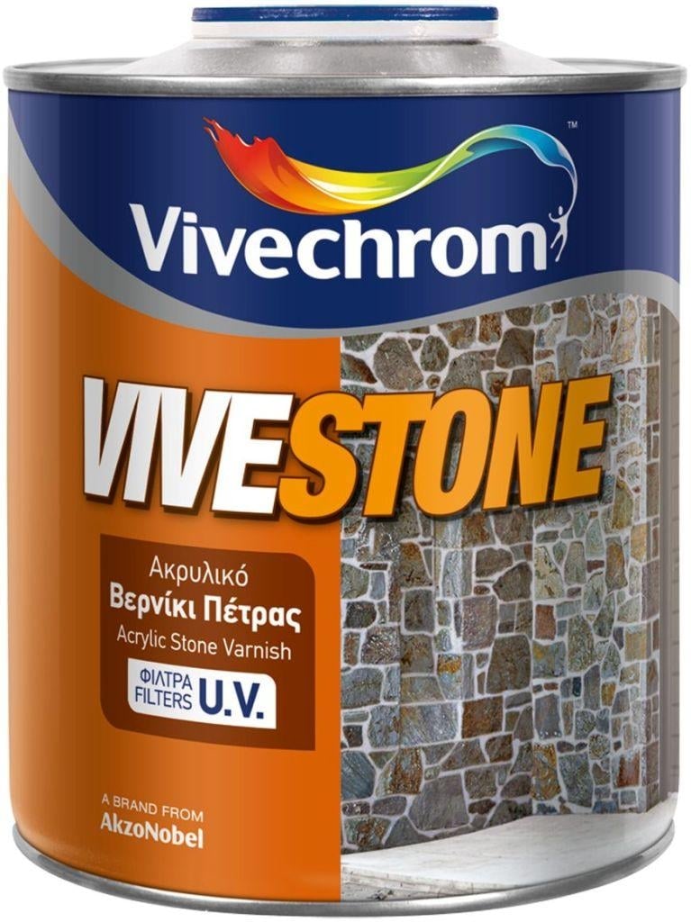 Акрилен лак за камък с UV филтри Vivechrom Vivestone 0,75л
