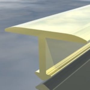 Алуминиева Т-образна лайсна 15мм 2.7м сребро