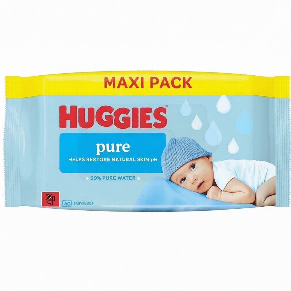 Мокри кърпи Huggies Pure 60 броя