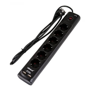 Разклонител с 2 USB, 1.5 м