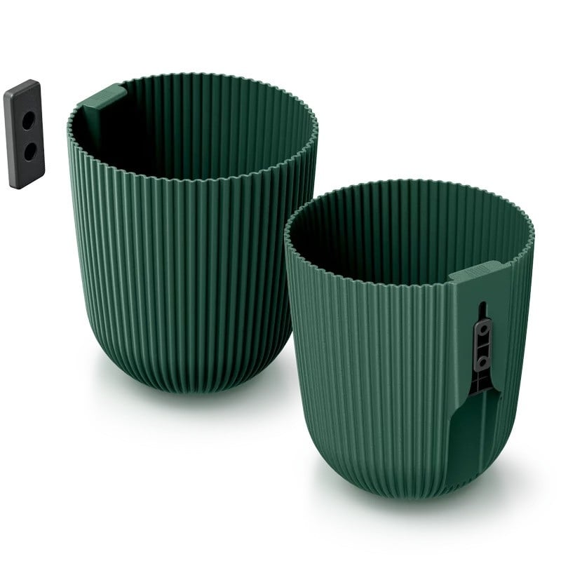 Стенна кашпа Wall 2411U 14,6x17,6 см зелена