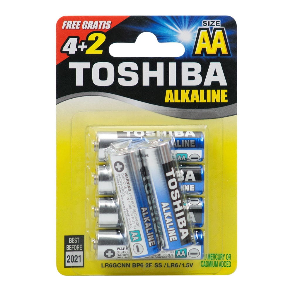 Батерии Toshiba LR6 АА 4 + 2 броя