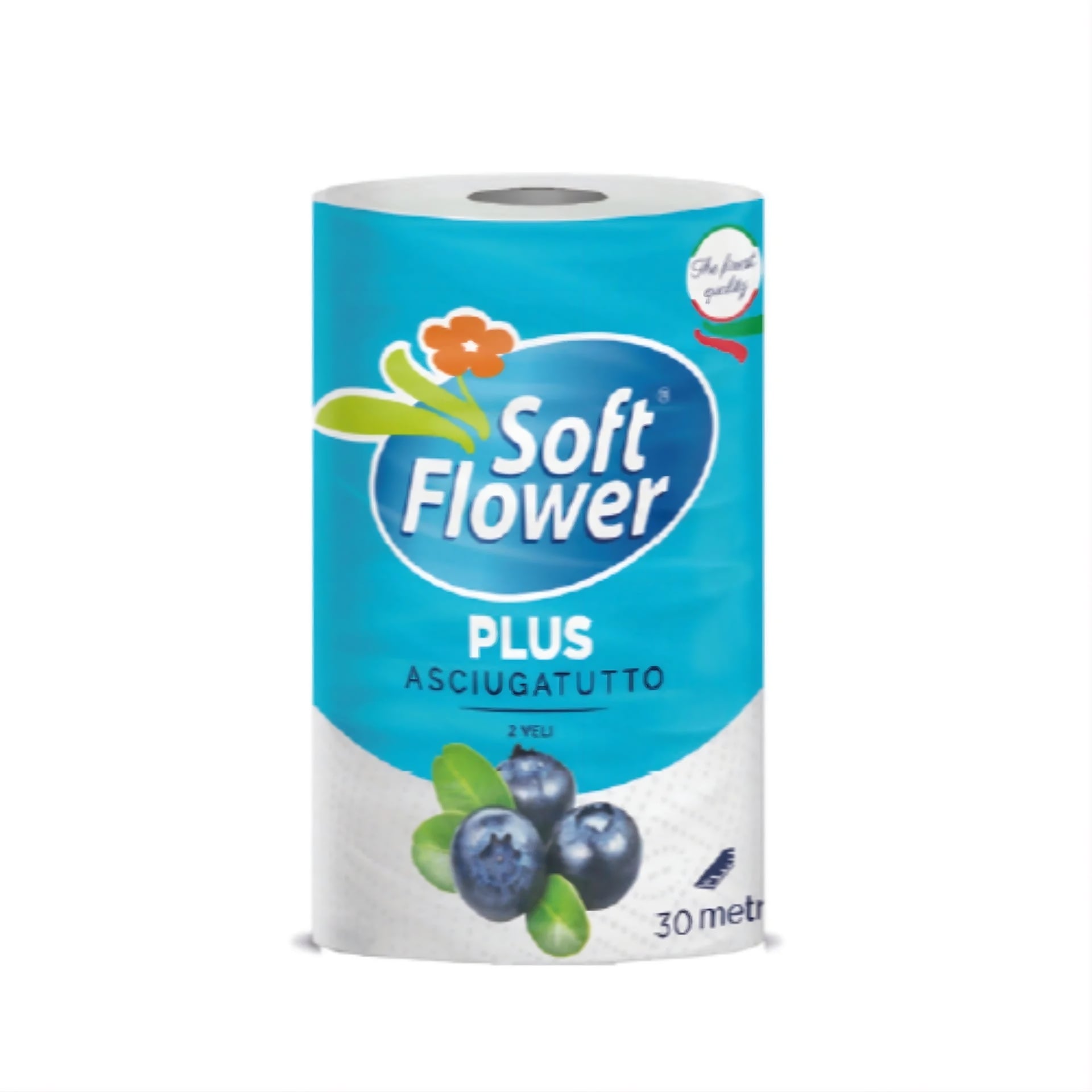 Кухненска хартия Soft Flowers Plus двупластова 160 къса / 30 метра 