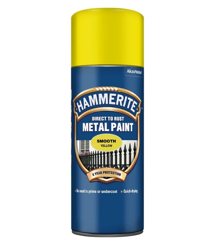 Спрей боя за метал Hammerite Direct To Rust Гланц жълта 0,4л