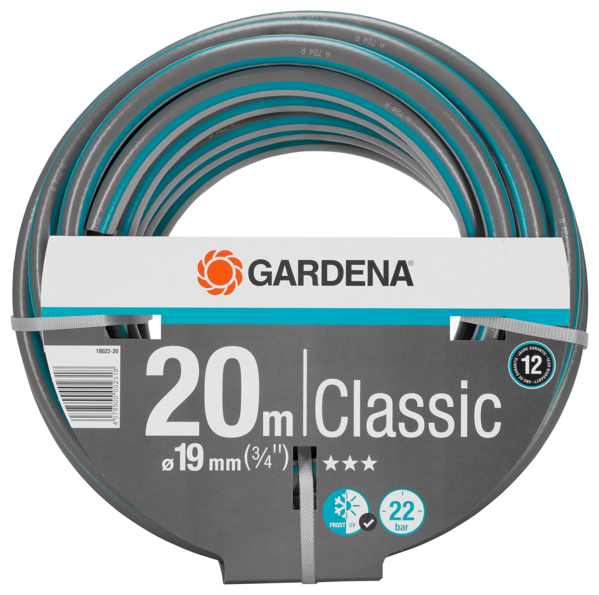 Градински маркуч Gardena Classic 18022-20 / 3/4" / 20м / 22 bar