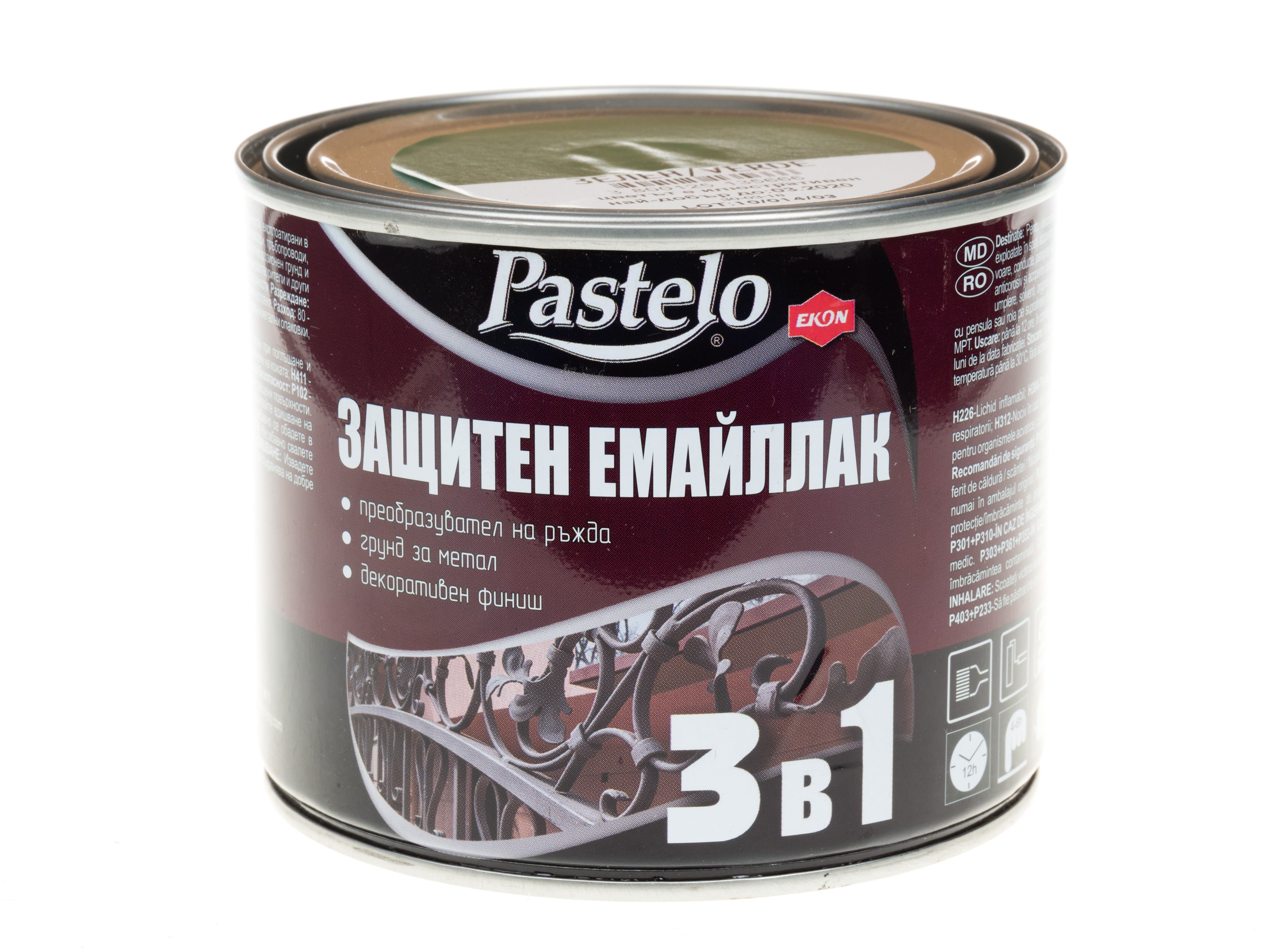 Емайллак Pastelo 3в1 зелен 500мл