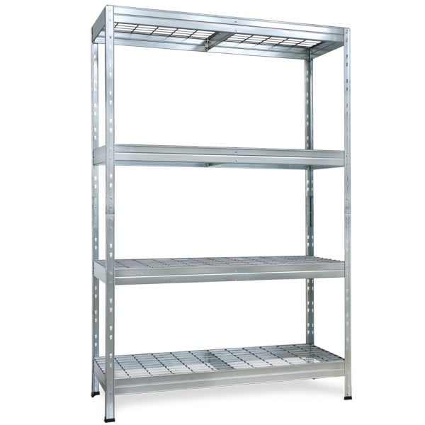 Метален стелаж AR Shelving Rivet 300 мрежа 180x120x45 см до 300 кг на рафт