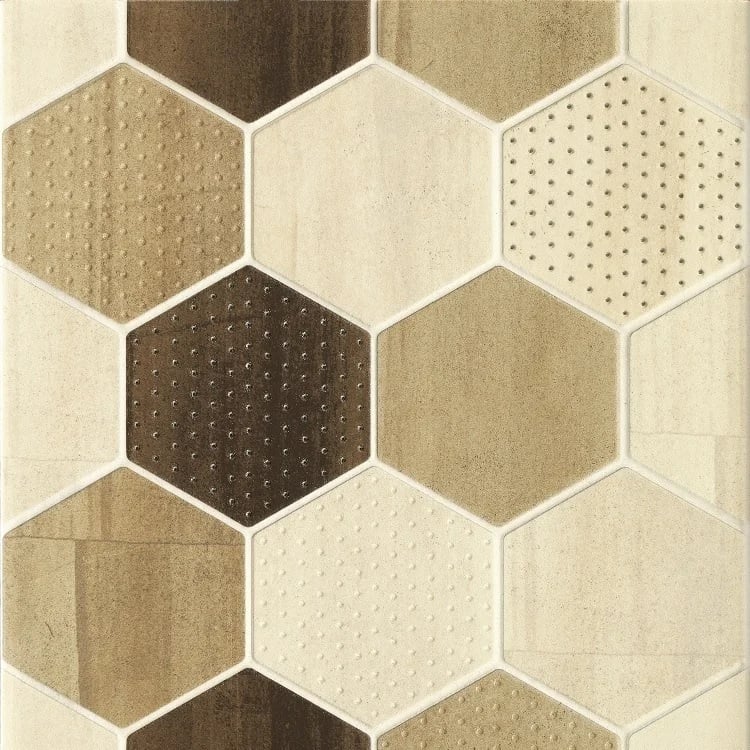 Декоративни плочки Cersanit Mosa Cream Inserto Geo Cubes 25х40