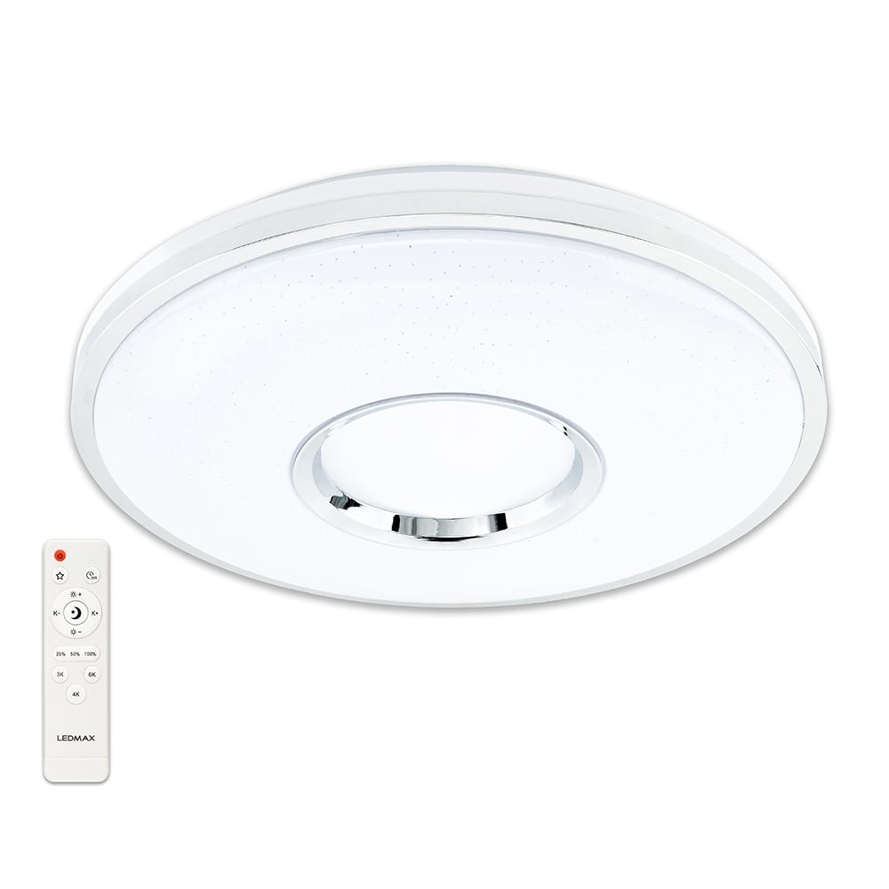 LED плафон LEDMax Double Ring + дистанционно управление 24W ø39см