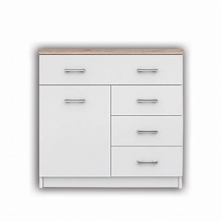 Скрин Top Mix 1D4S Бяло/Дъб Сонома