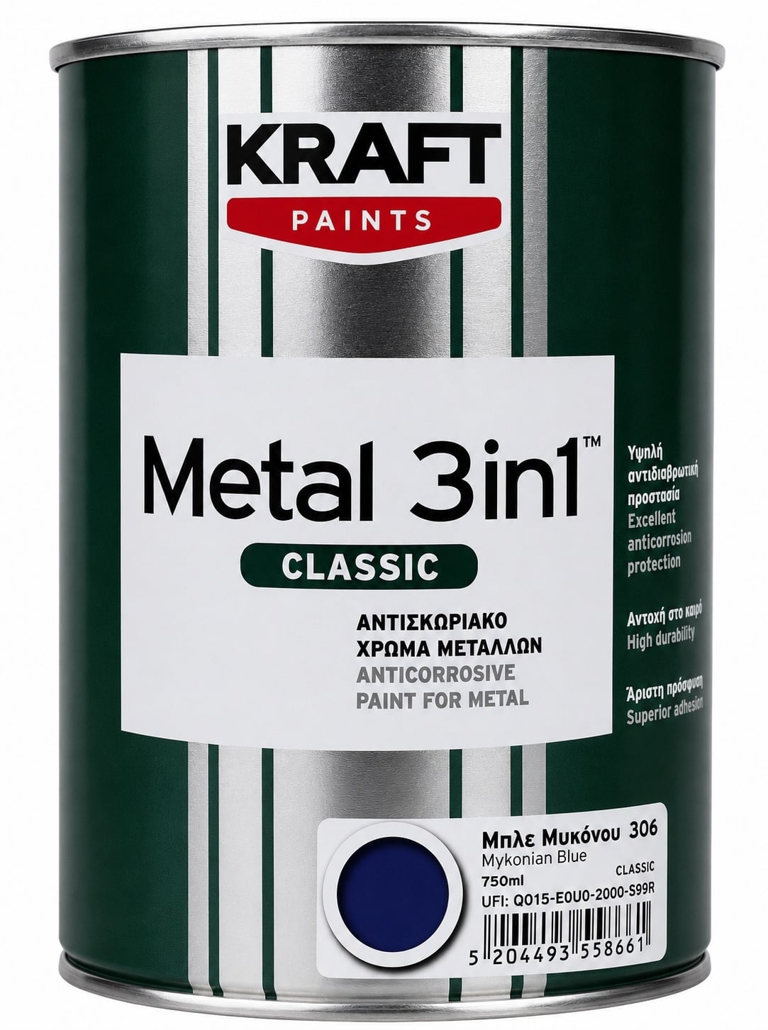 Емайллак 3 в 1 Kraft 306 Миконос гланц 0.75л