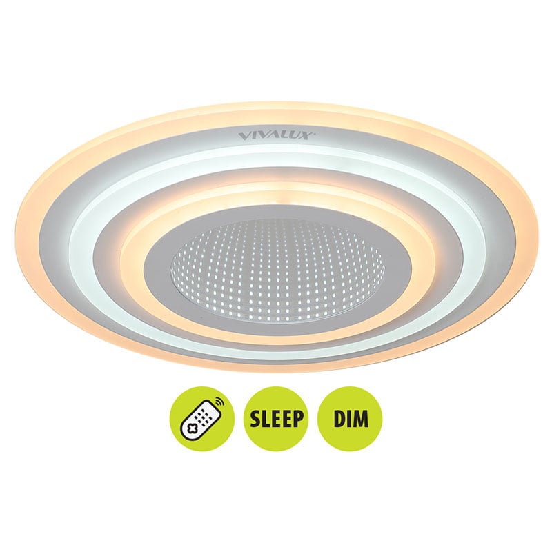Мултифункционален LED плафон с дистанционно Vivalux Saturn 75W / 4000K