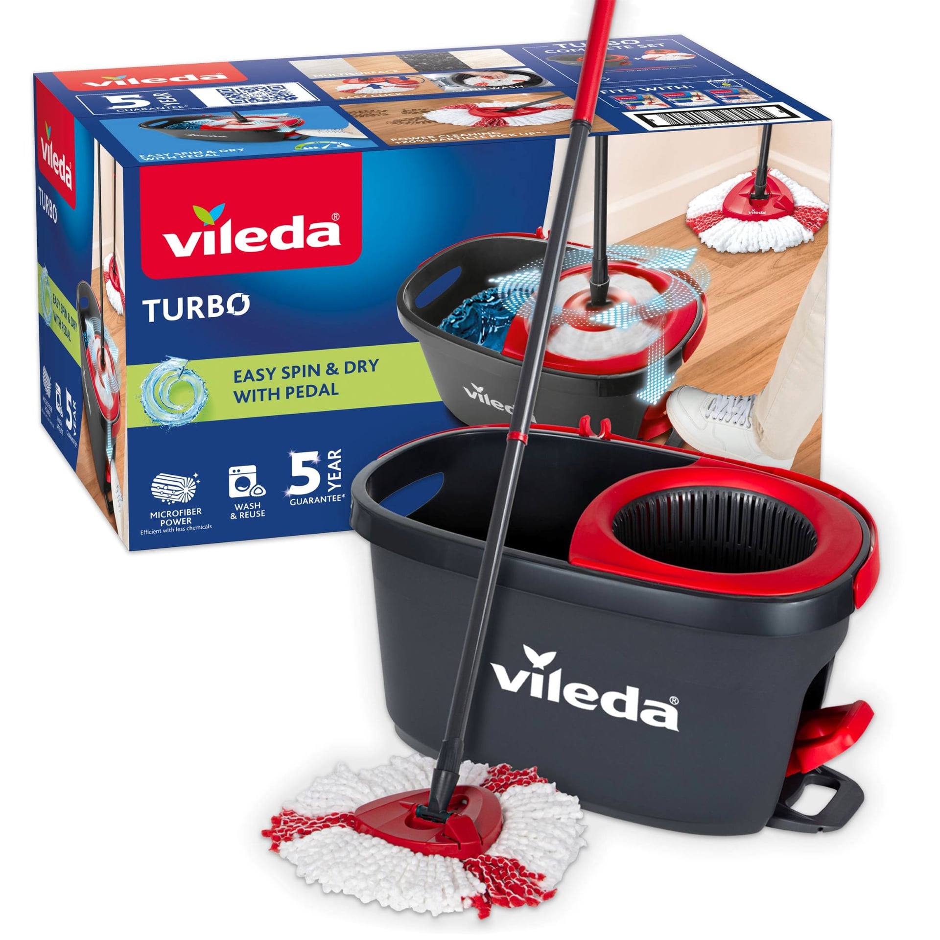 Комплект за почистване Vileda Easy Wring Turbo 2 в 1