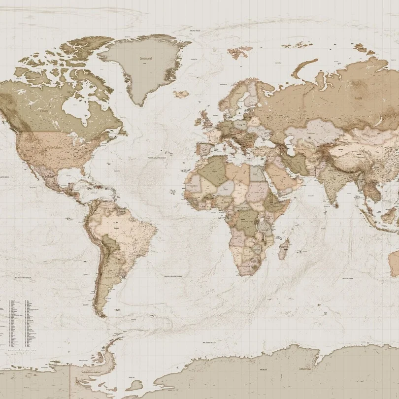 Фототапет Earth Map 350х250см
