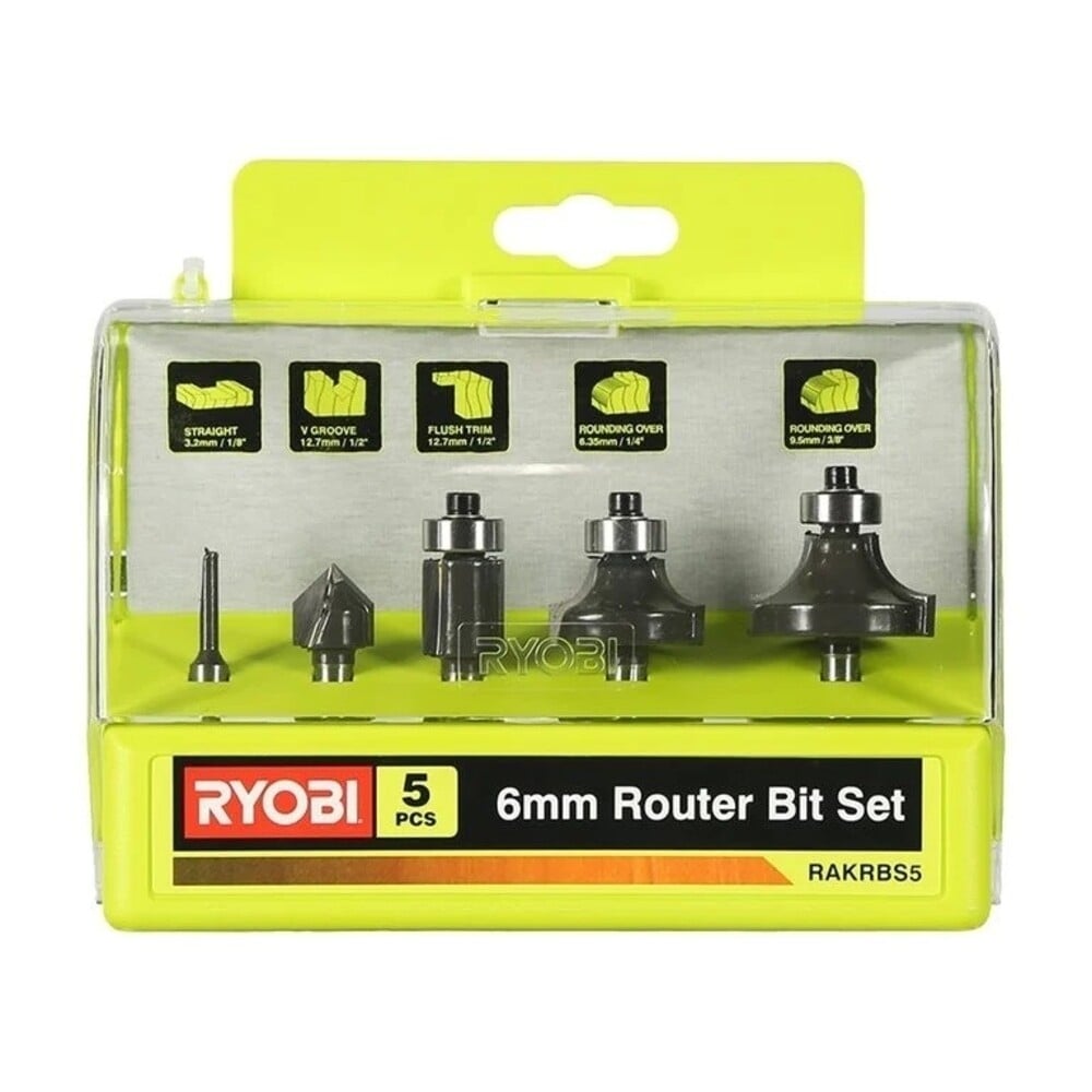 Комплект фрезери Ryobi RAKRBS5 ø6мм 5 броя