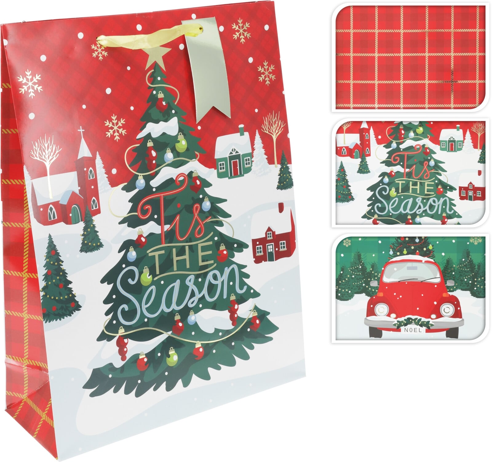 Коледна торбичка ХL 40 х 30 х 10 см микс