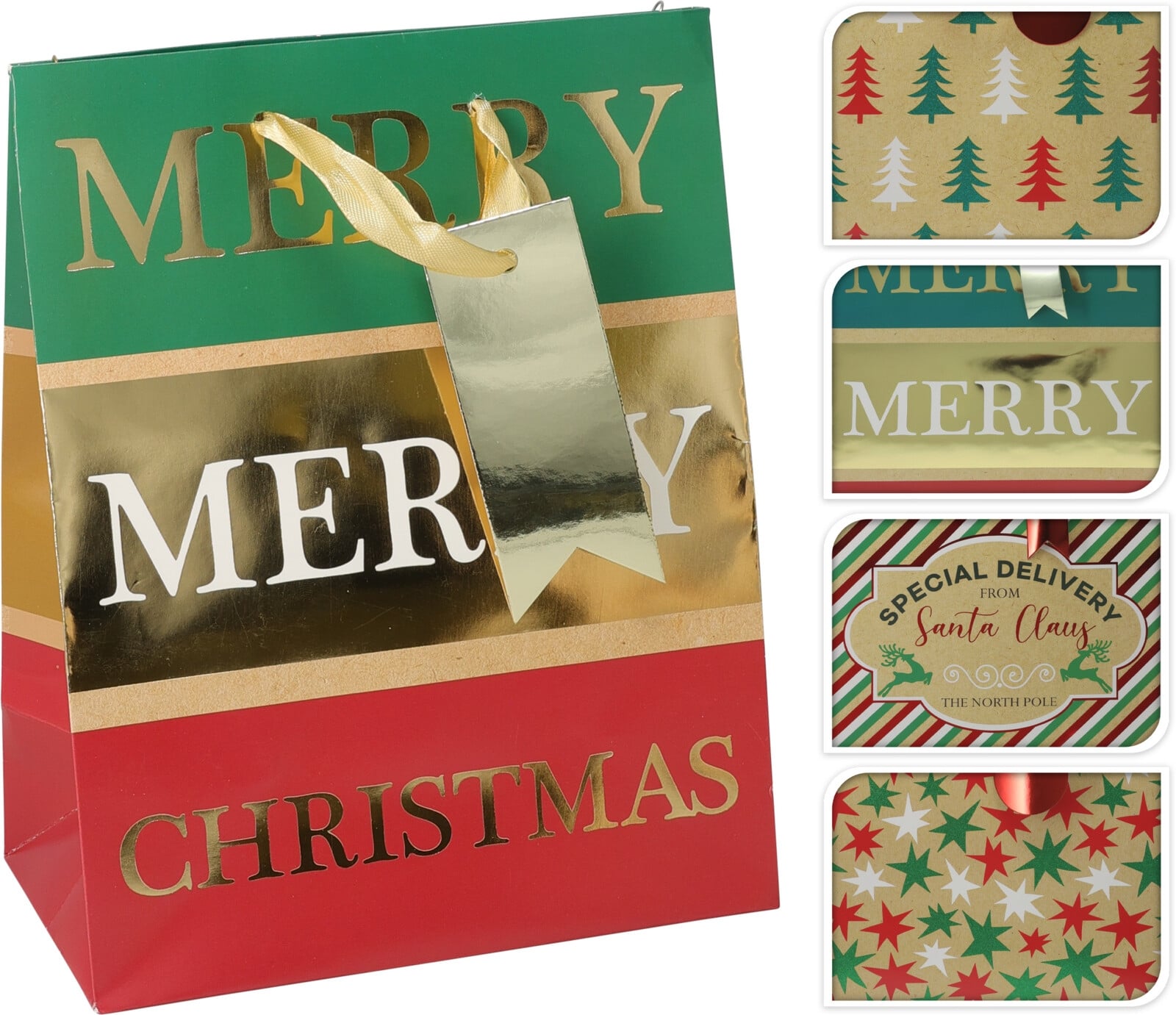 Коледна торбичка M 23 х 18 х 10 см микс