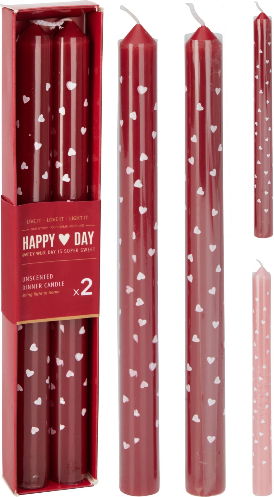 Комплект свещи Hearts 2 броя микс