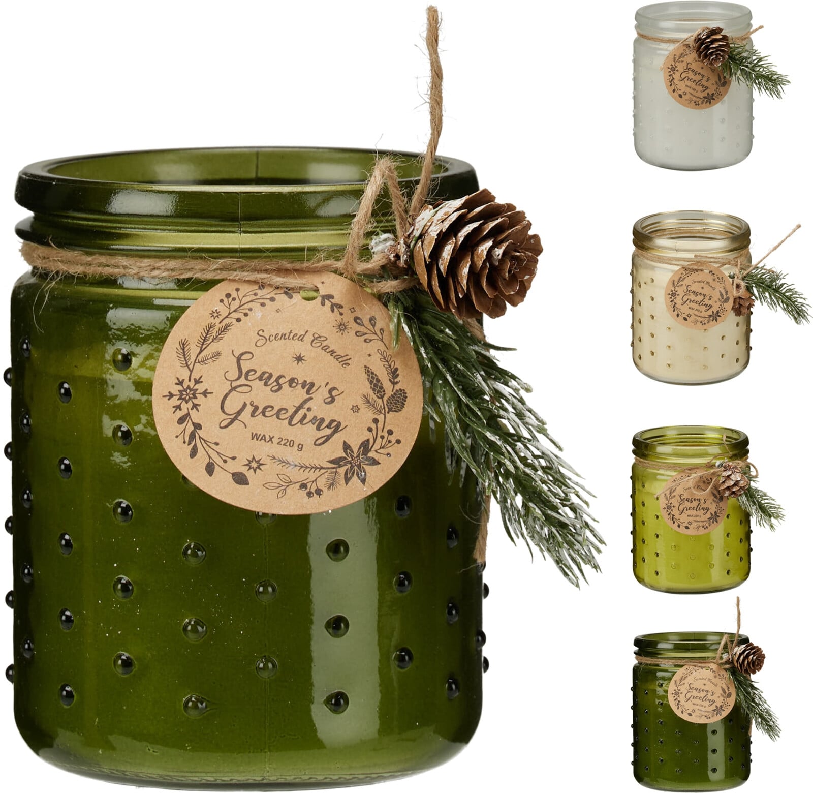 Свещ в бурканче Pine 10 х 12,5 см микс