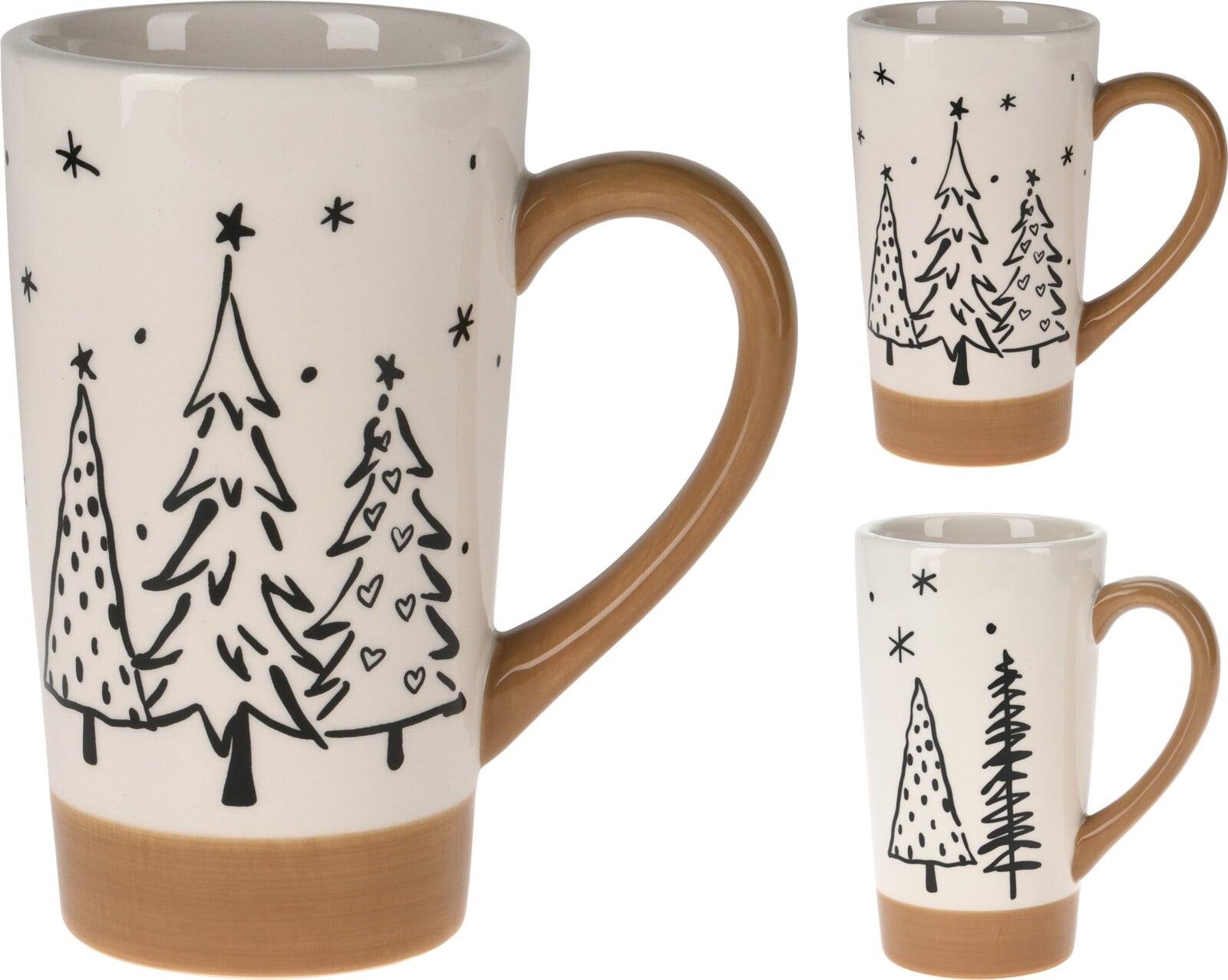 Коледна чаша за мляко Tree 570 мл микс