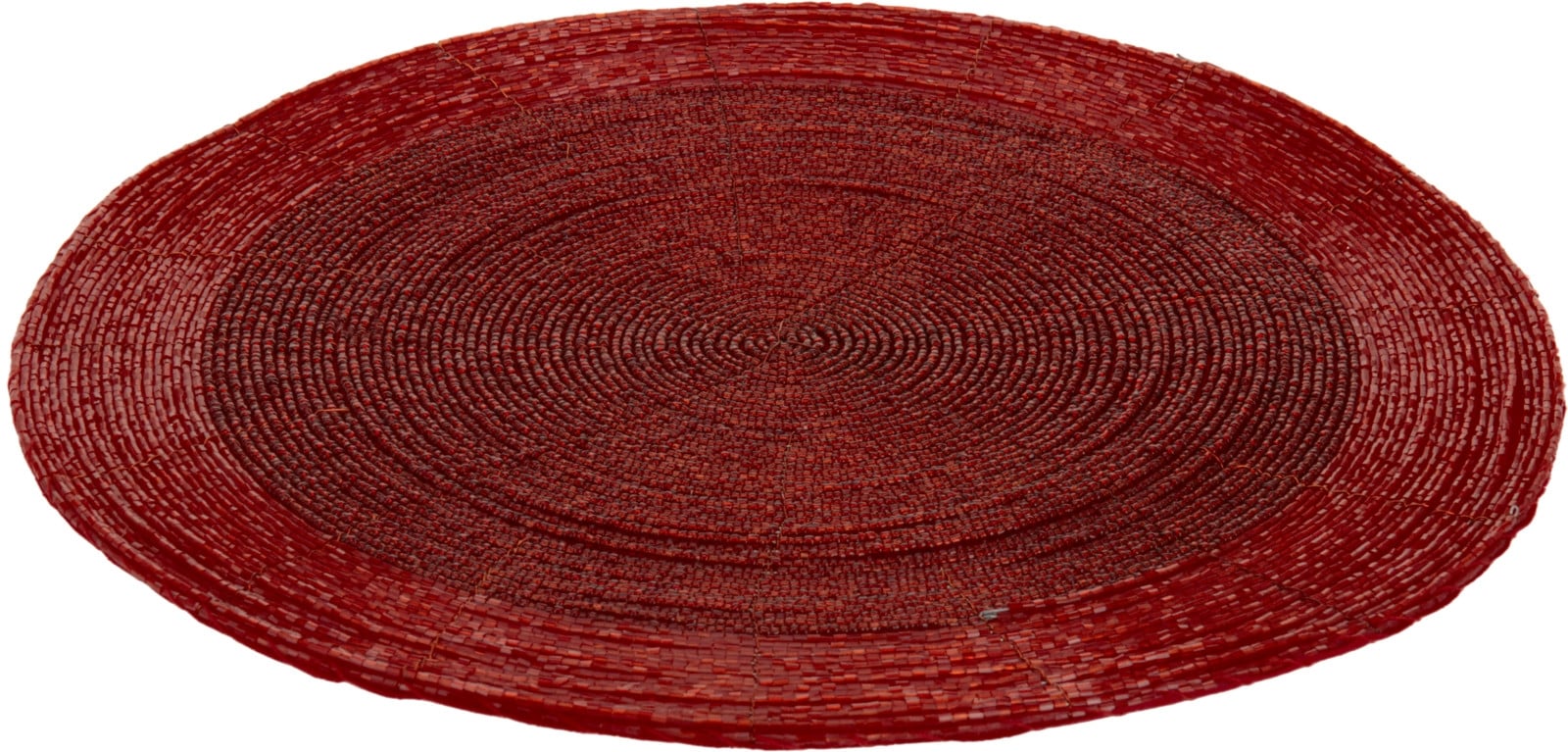Подложка за хранене с мъниста ø 30 см червена